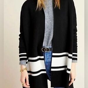 Anthropologie NVLT Pippa Striped Cardigan in Black & White, Small